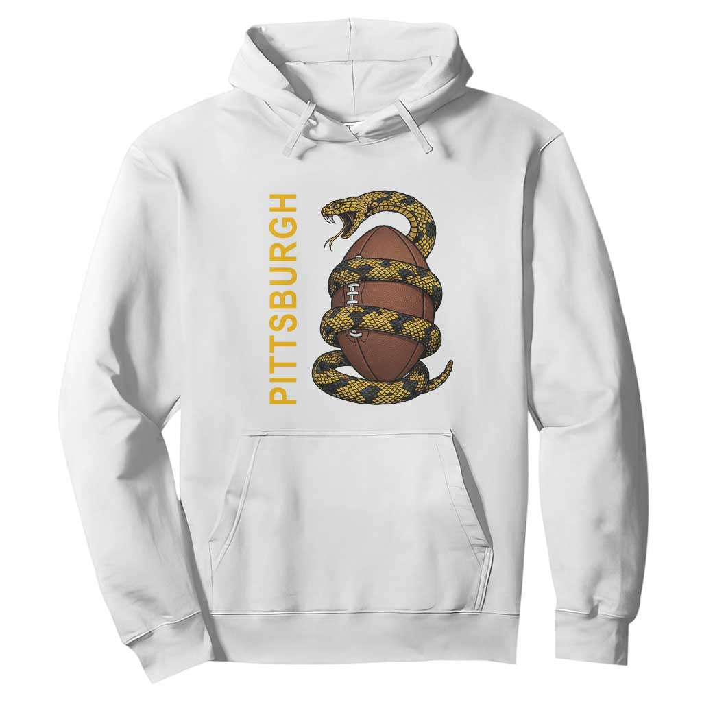 Vintage Black And Gold Rattlesnake Hoodie Pittsburgh Sports Fan