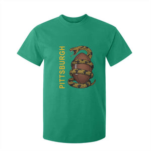 Vintage Black And Gold Rattlesnake T Shirt For Kid Pittsburgh Sports Fan