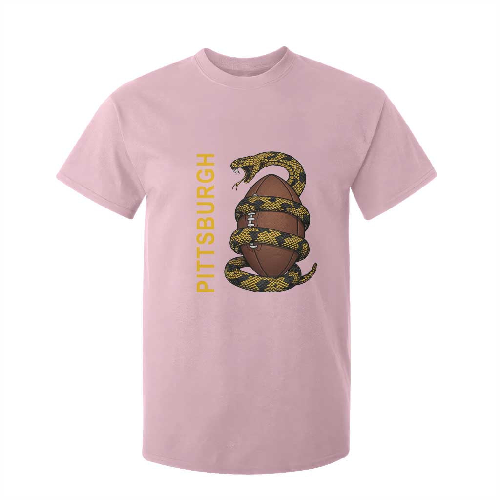 Vintage Black And Gold Rattlesnake T Shirt For Kid Pittsburgh Sports Fan