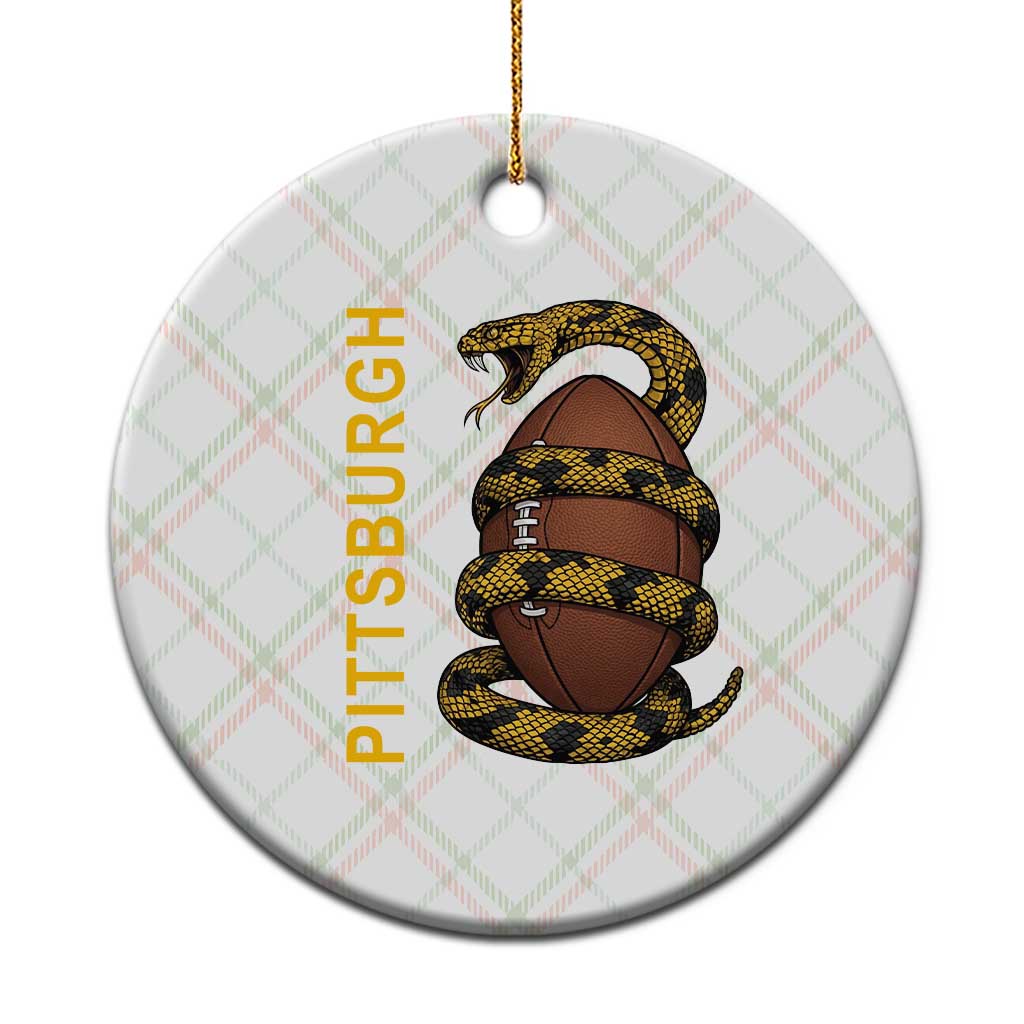 Vintage Black And Gold Rattlesnake Ceramic Ornament Pittsburgh Sports Fan