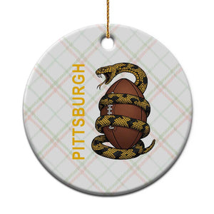 Vintage Black And Gold Rattlesnake Ceramic Ornament Pittsburgh Sports Fan