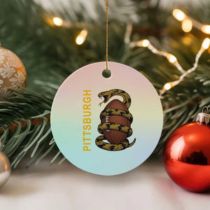 Vintage Black And Gold Rattlesnake Ceramic Ornament Pittsburgh Sports Fan