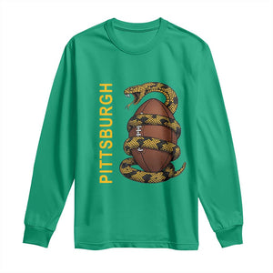 Vintage Black And Gold Rattlesnake Long Sleeve Shirt Pittsburgh Sports Fan