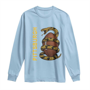 Vintage Black And Gold Rattlesnake Long Sleeve Shirt Pittsburgh Sports Fan