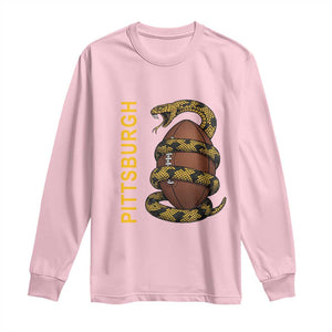 Vintage Black And Gold Rattlesnake Long Sleeve Shirt Pittsburgh Sports Fan