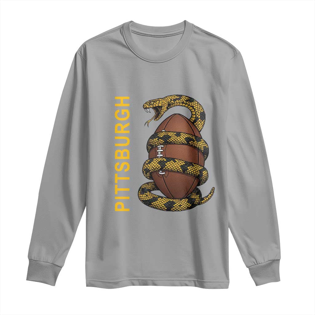 Vintage Black And Gold Rattlesnake Long Sleeve Shirt Pittsburgh Sports Fan
