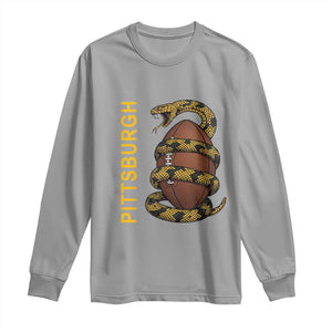 Vintage Black And Gold Rattlesnake Long Sleeve Shirt Pittsburgh Sports Fan