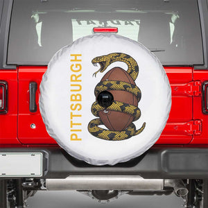 Vintage Black And Gold Rattlesnake Spare Tire Cover Pittsburgh Sports Fan