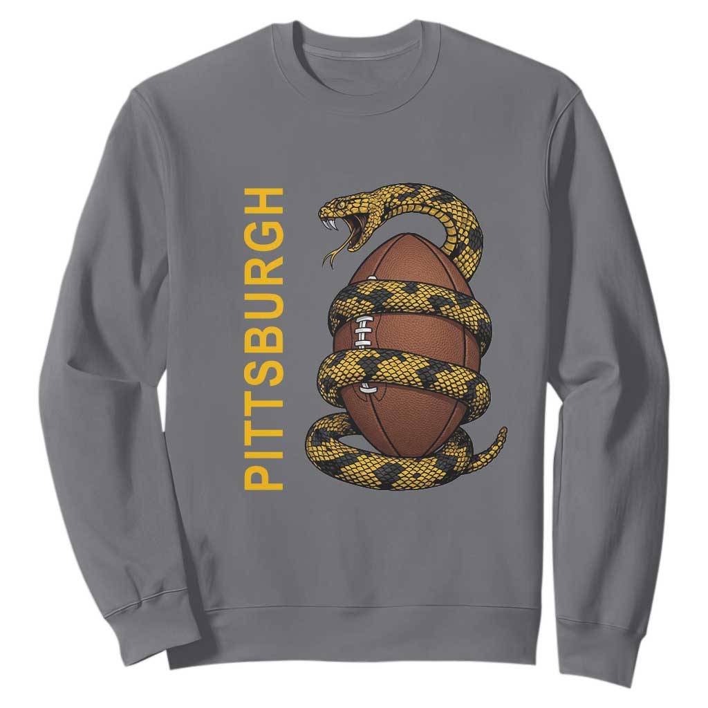 Vintage Black And Gold Rattlesnake Sweatshirt Pittsburgh Sports Fan