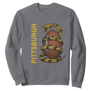 Vintage Black And Gold Rattlesnake Sweatshirt Pittsburgh Sports Fan