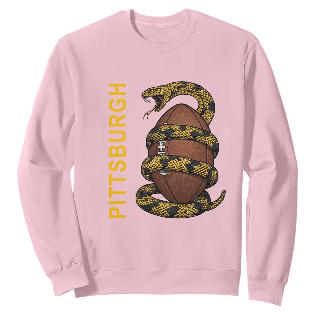 Vintage Black And Gold Rattlesnake Sweatshirt Pittsburgh Sports Fan