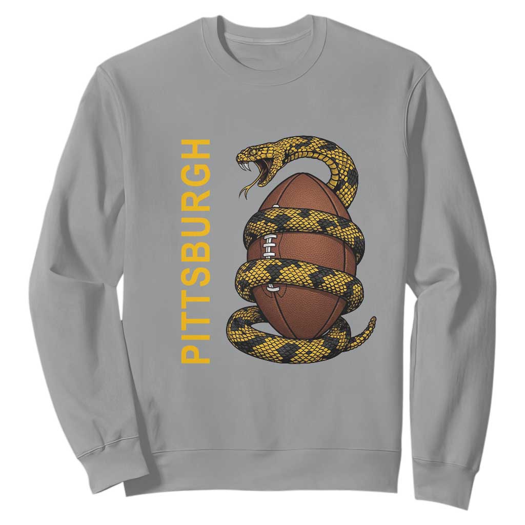 Vintage Black And Gold Rattlesnake Sweatshirt Pittsburgh Sports Fan