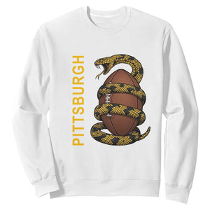 Vintage Black And Gold Rattlesnake Sweatshirt Pittsburgh Sports Fan