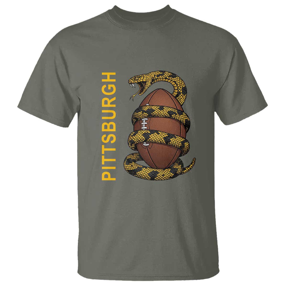 Vintage Black And Gold Rattlesnake T Shirt Pittsburgh Sports Fan