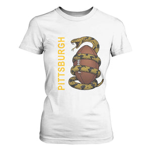 Vintage Black And Gold Rattlesnake T Shirt For Women Pittsburgh Sports Fan