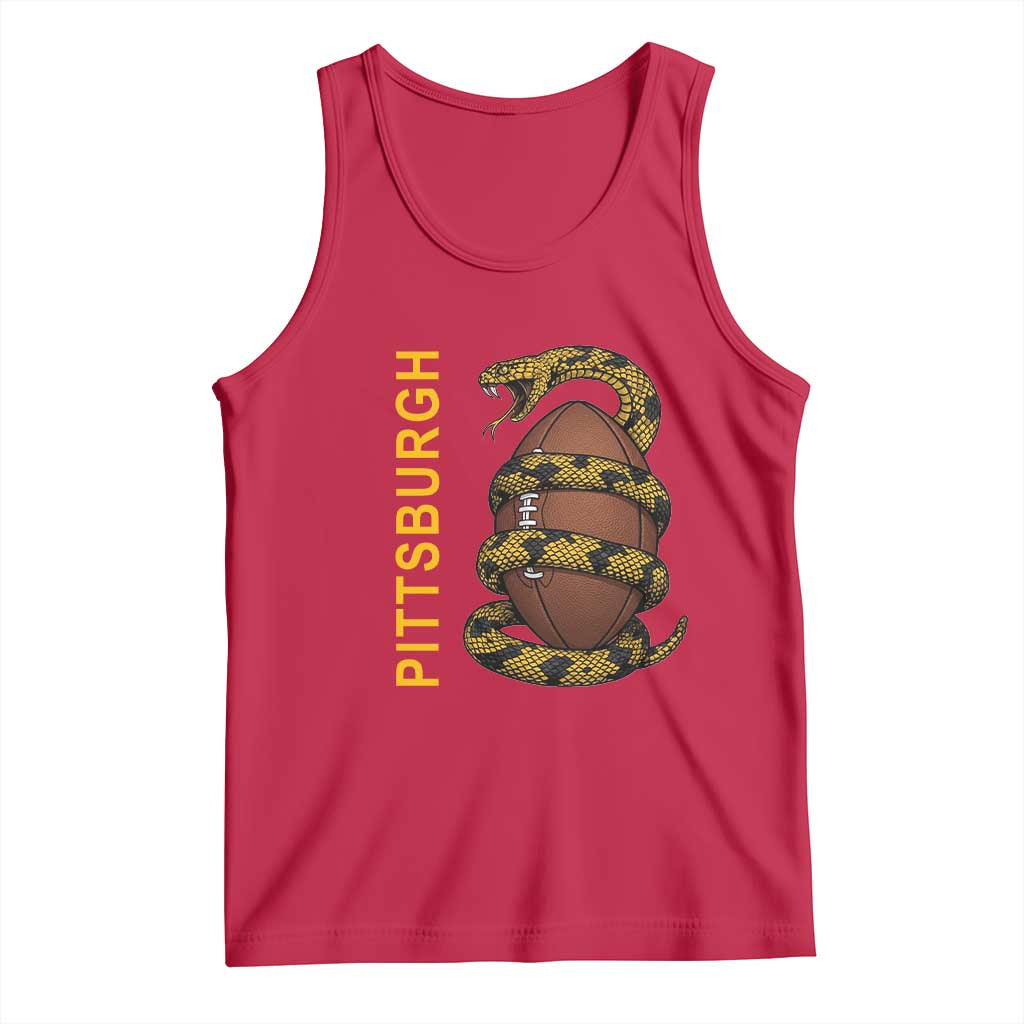 Vintage Black And Gold Rattlesnake Tank Top Pittsburgh Sports Fan