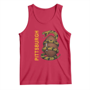 Vintage Black And Gold Rattlesnake Tank Top Pittsburgh Sports Fan