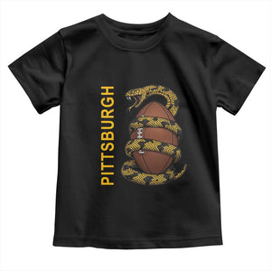 Vintage Black And Gold Rattlesnake Toddler T Shirt Pittsburgh Sports Fan