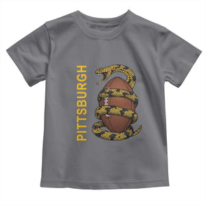 Vintage Black And Gold Rattlesnake Toddler T Shirt Pittsburgh Sports Fan