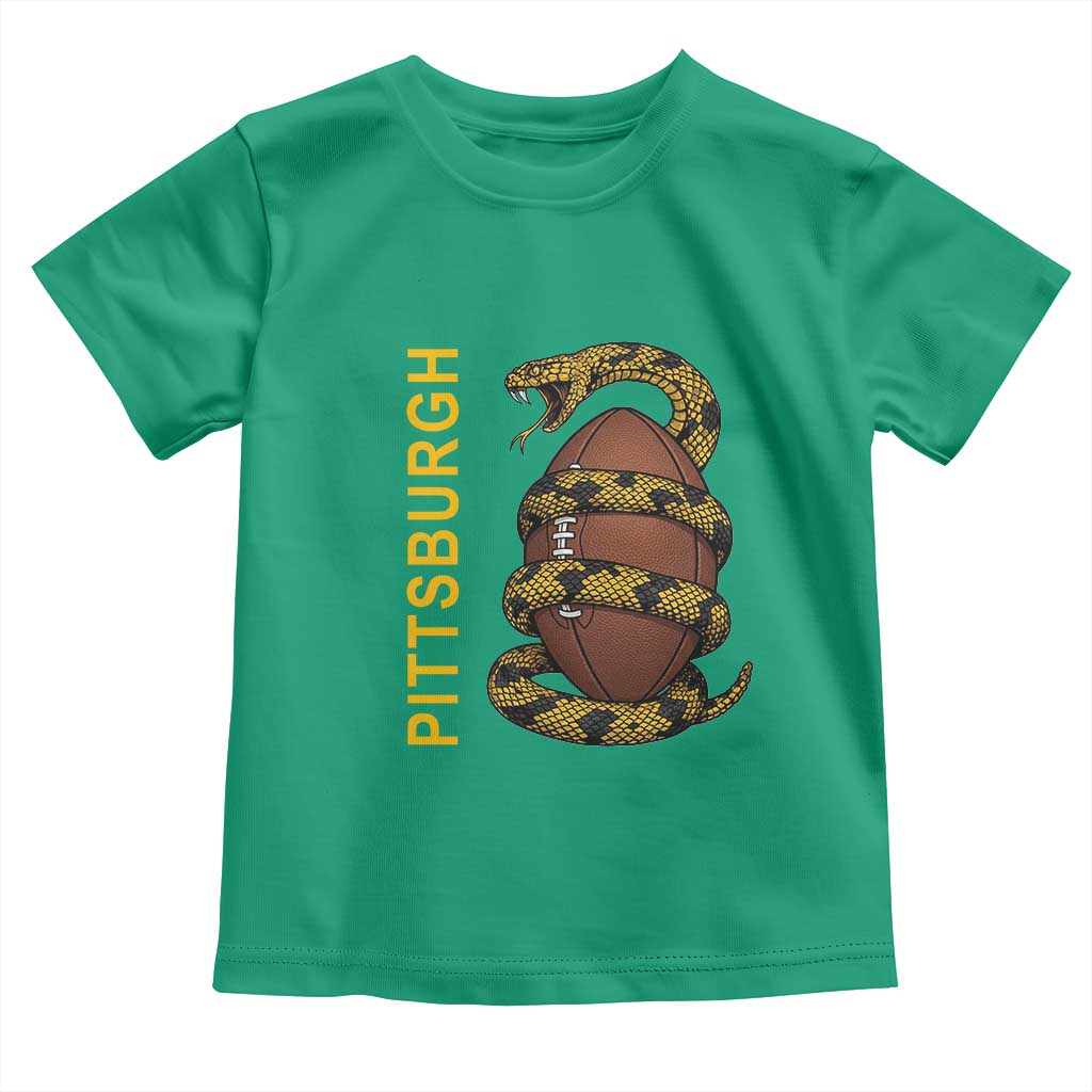 Vintage Black And Gold Rattlesnake Toddler T Shirt Pittsburgh Sports Fan