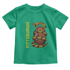 Vintage Black And Gold Rattlesnake Toddler T Shirt Pittsburgh Sports Fan