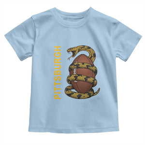 Vintage Black And Gold Rattlesnake Toddler T Shirt Pittsburgh Sports Fan