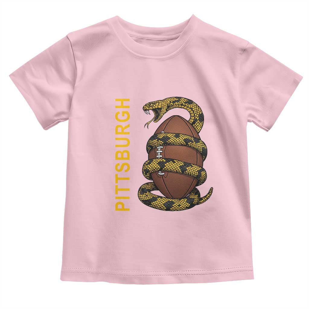 Vintage Black And Gold Rattlesnake Toddler T Shirt Pittsburgh Sports Fan
