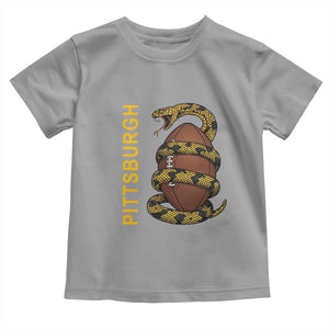 Vintage Black And Gold Rattlesnake Toddler T Shirt Pittsburgh Sports Fan