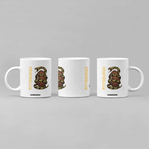 Vintage Black And Gold Rattlesnake Coffee Mug Pittsburgh Sports Fan