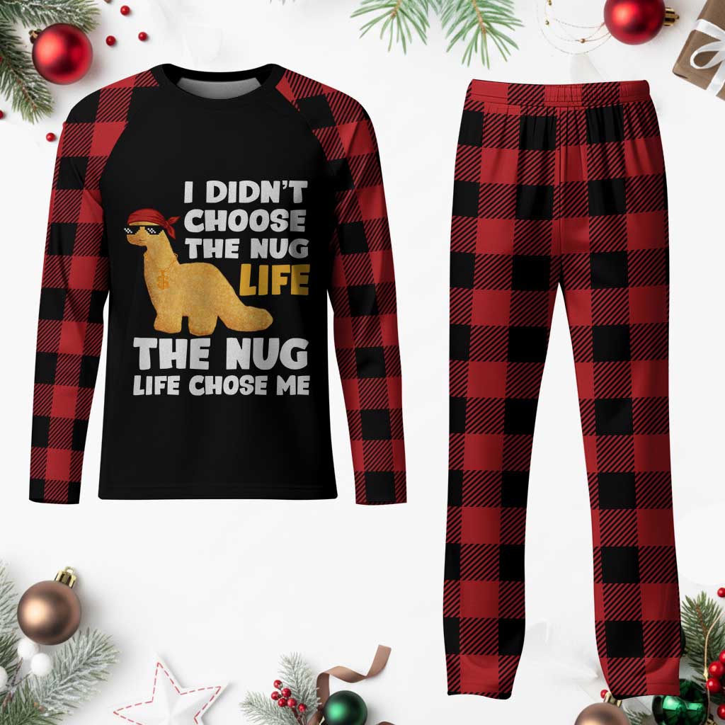 I Did Not Choose The Nug Life Plaid Pajama Set Chicken Nugget Lover Gifts TS12 Buffalo Plaid Print Your Wear