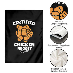 Funny Food Lover Gift Garden Flag Certified Chicken Nugget Expert TS12 Print Your Wear
