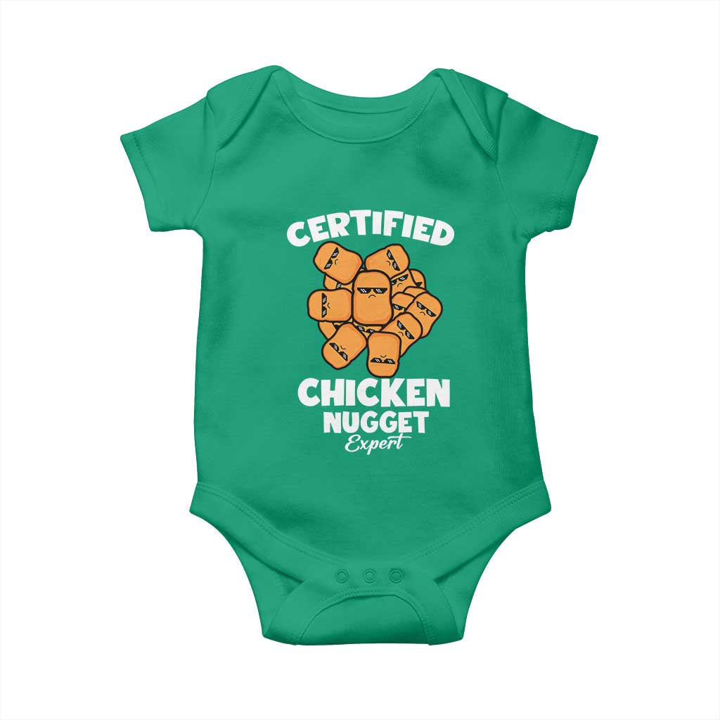 Funny Food Lover Gift Baby Onesie Certified Chicken Nugget Expert TS12 Irish Green Print Your Wear