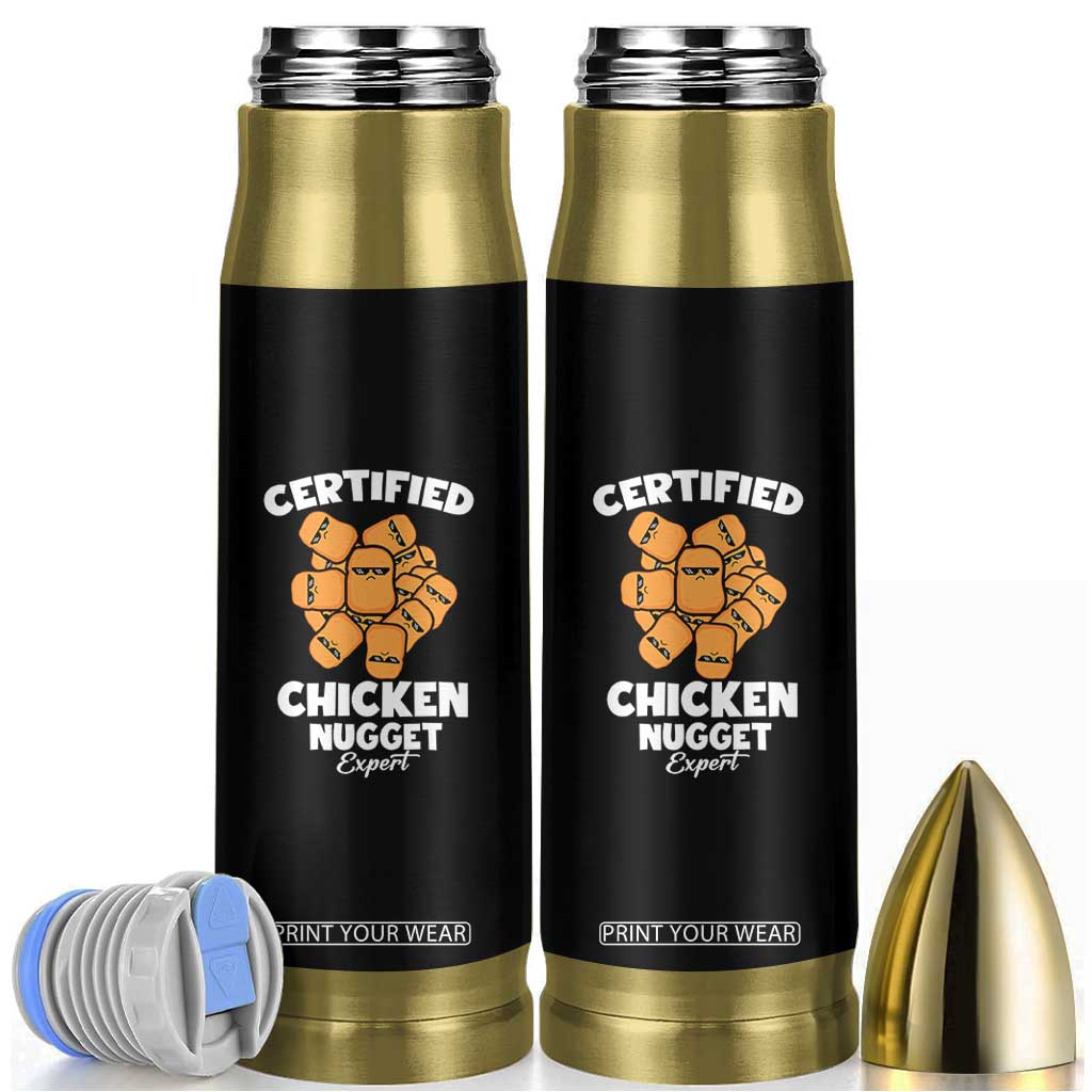 Funny Food Lover Gift Bullet Tumbler Certified Chicken Nugget Expert TS12 Black Print Your Wear