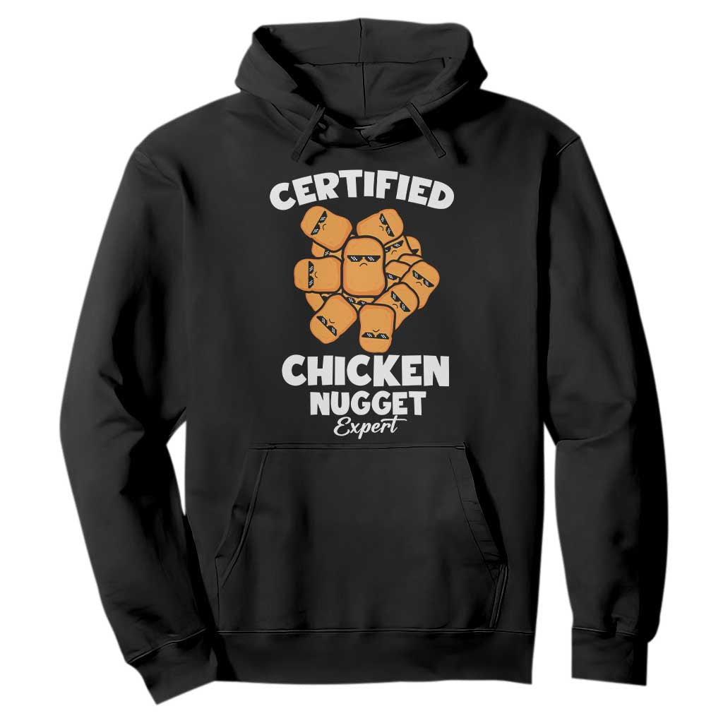 Funny Food Lover Gift Hoodie Certified Chicken Nugget Expert TS12 Black Print Your Wear