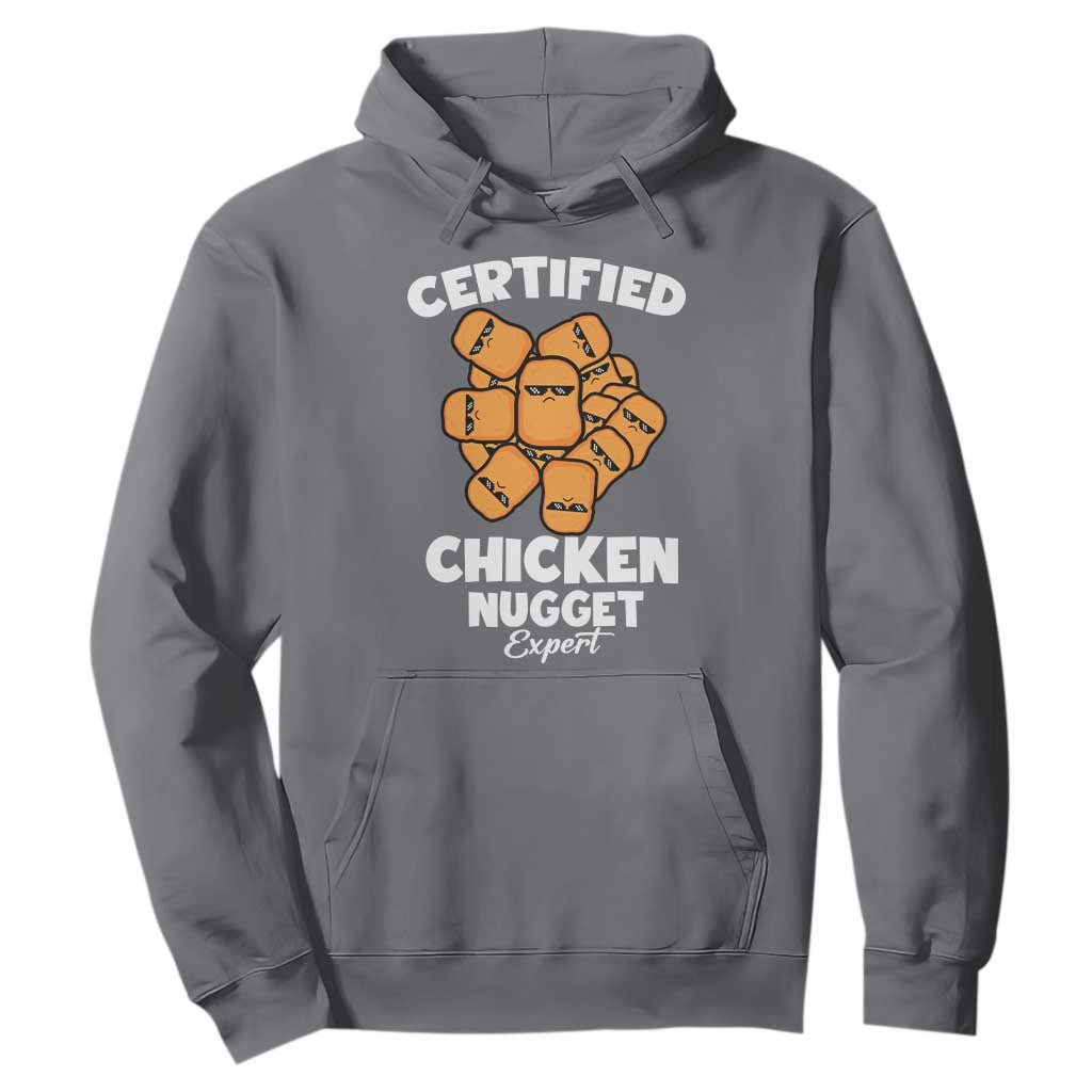 Funny Food Lover Gift Hoodie Certified Chicken Nugget Expert TS12 Charcoal Print Your Wear