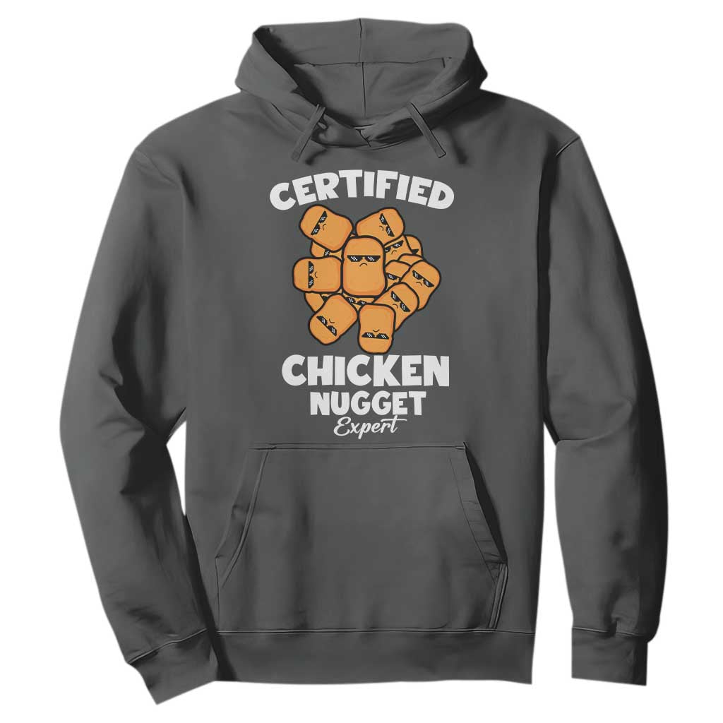Funny Food Lover Gift Hoodie Certified Chicken Nugget Expert TS12 Dark Heather Print Your Wear