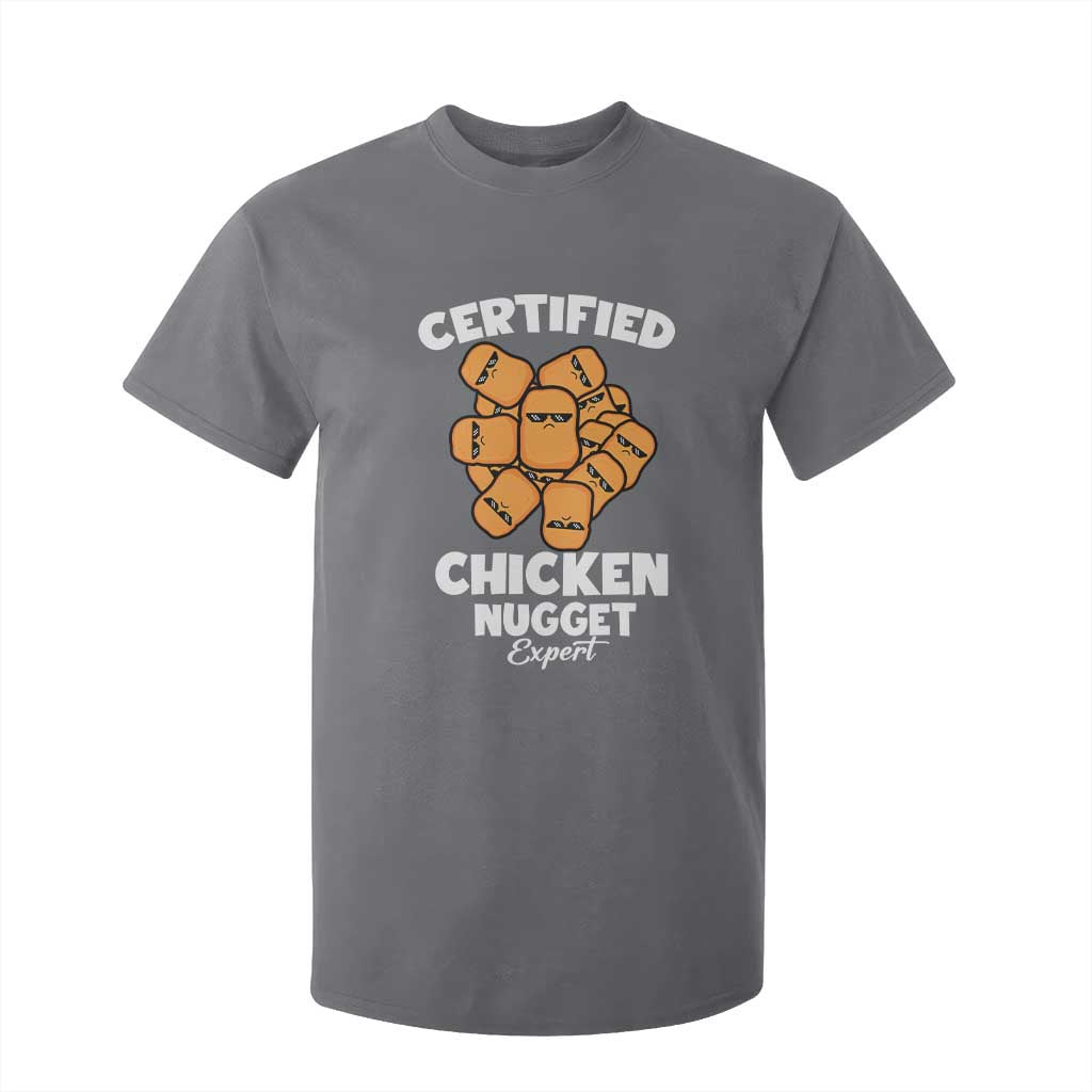 Funny Food Lover Gift T Shirt For Kid Certified Chicken Nugget Expert TS12 Charcoal Print Your Wear