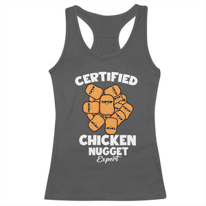 Funny Food Lover Gift Racerback Tank Top Certified Chicken Nugget Expert TS12 Dark Heather Print Your Wear