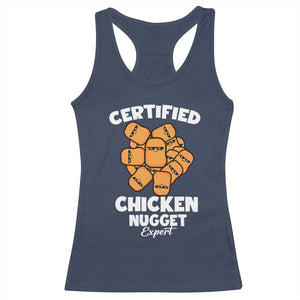Funny Food Lover Gift Racerback Tank Top Certified Chicken Nugget Expert TS12 Navy Print Your Wear