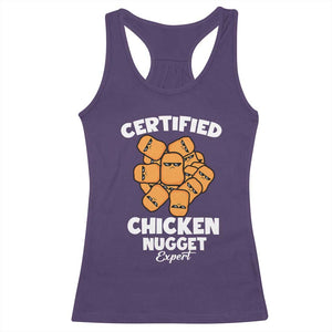 Funny Food Lover Gift Racerback Tank Top Certified Chicken Nugget Expert TS12 Purple Print Your Wear