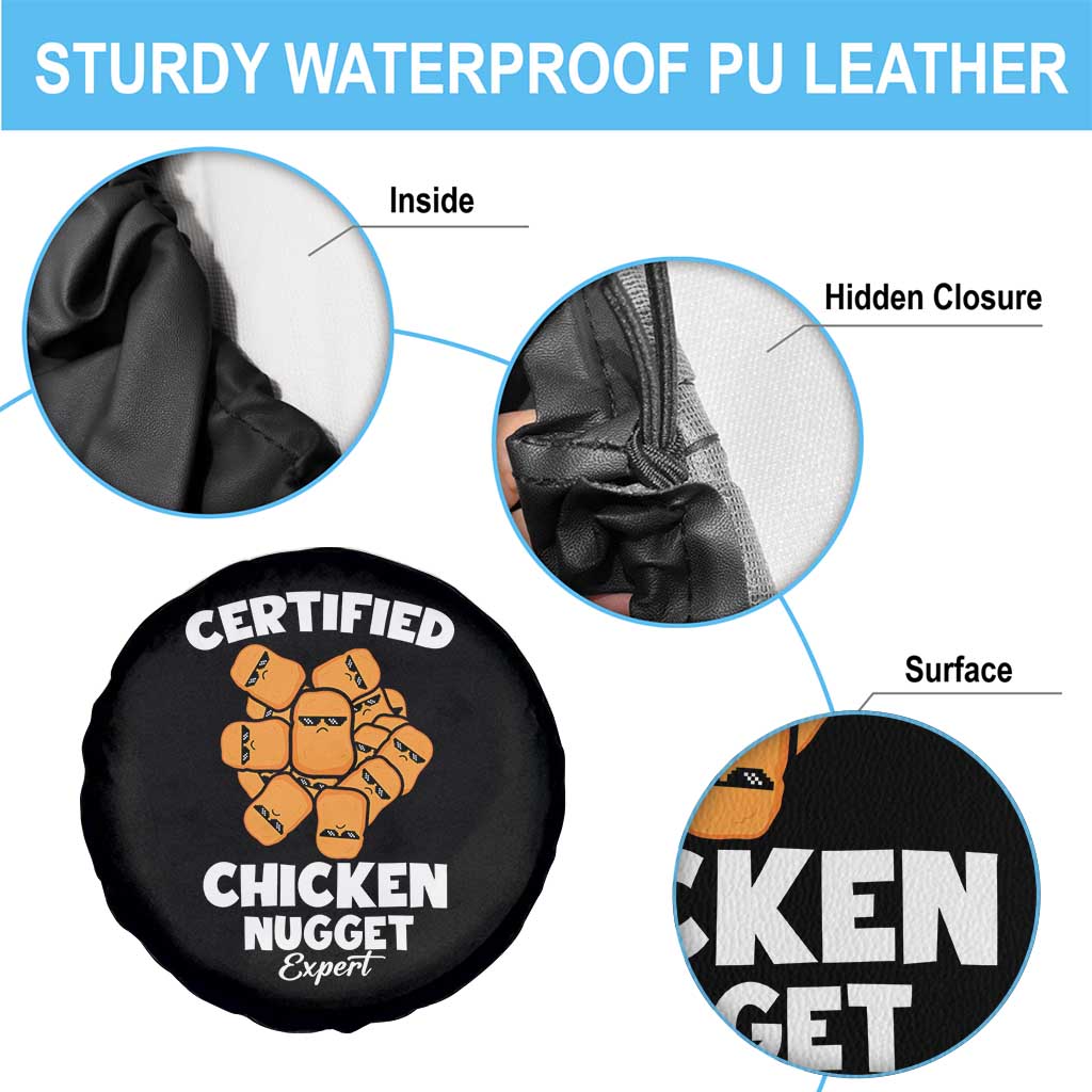 Funny Food Lover Gift Spare Tire Cover Certified Chicken Nugget Expert TS12 Print Your Wear