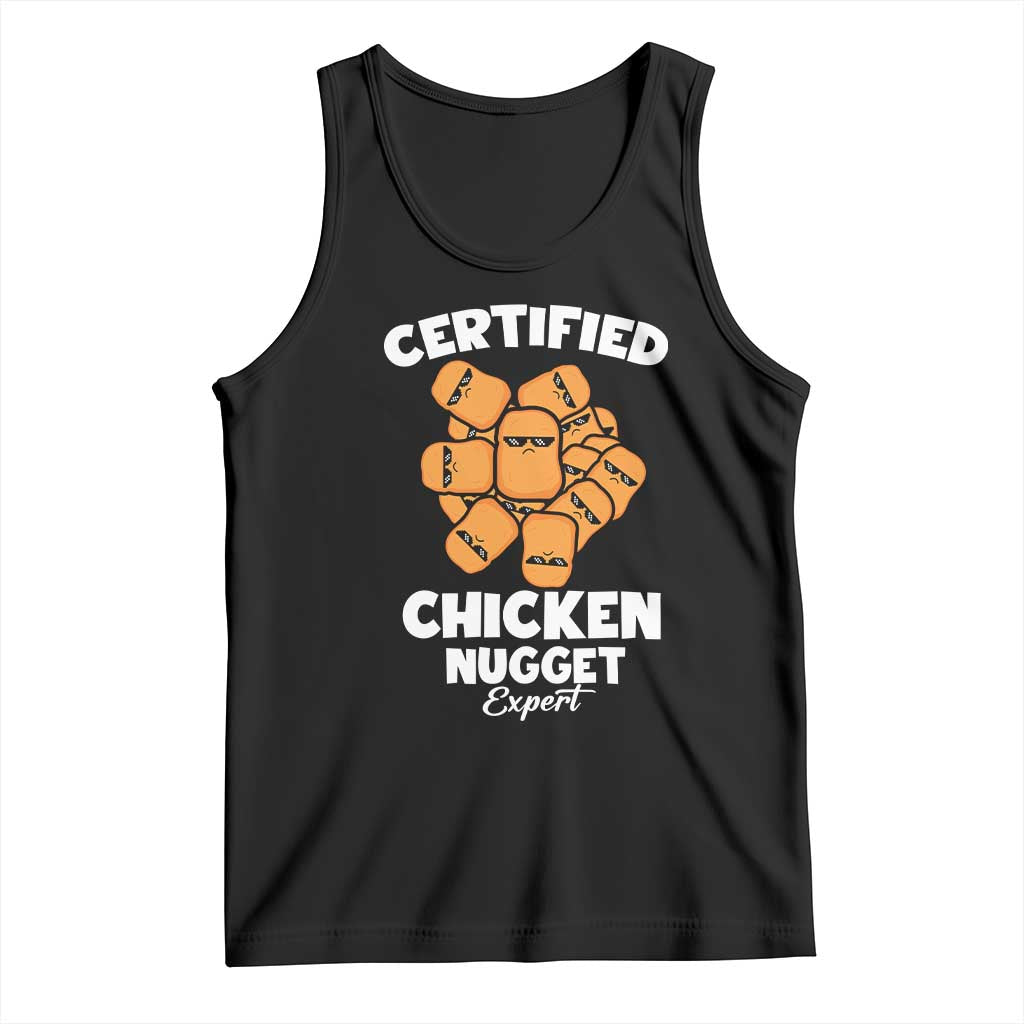 Funny Food Lover Gift Tank Top Certified Chicken Nugget Expert TS12 Black Print Your Wear