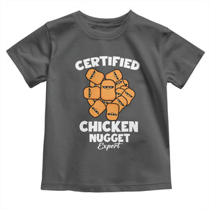 Funny Food Lover Gift Toddler T Shirt Certified Chicken Nugget Expert TS12 Dark Heather Print Your Wear