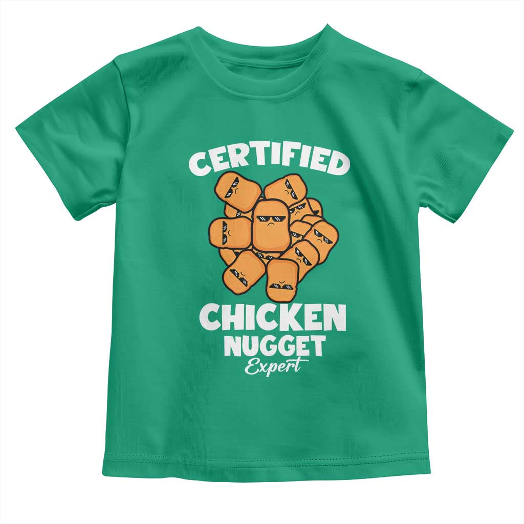 Funny Food Lover Gift Toddler T Shirt Certified Chicken Nugget Expert TS12 Irish Green Print Your Wear