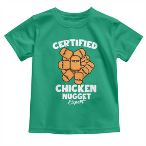 Funny Food Lover Gift Toddler T Shirt Certified Chicken Nugget Expert TS12 Irish Green Print Your Wear