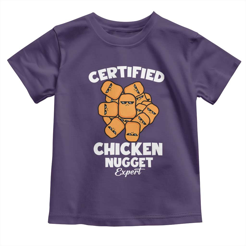 Funny Food Lover Gift Toddler T Shirt Certified Chicken Nugget Expert TS12 Purple Print Your Wear