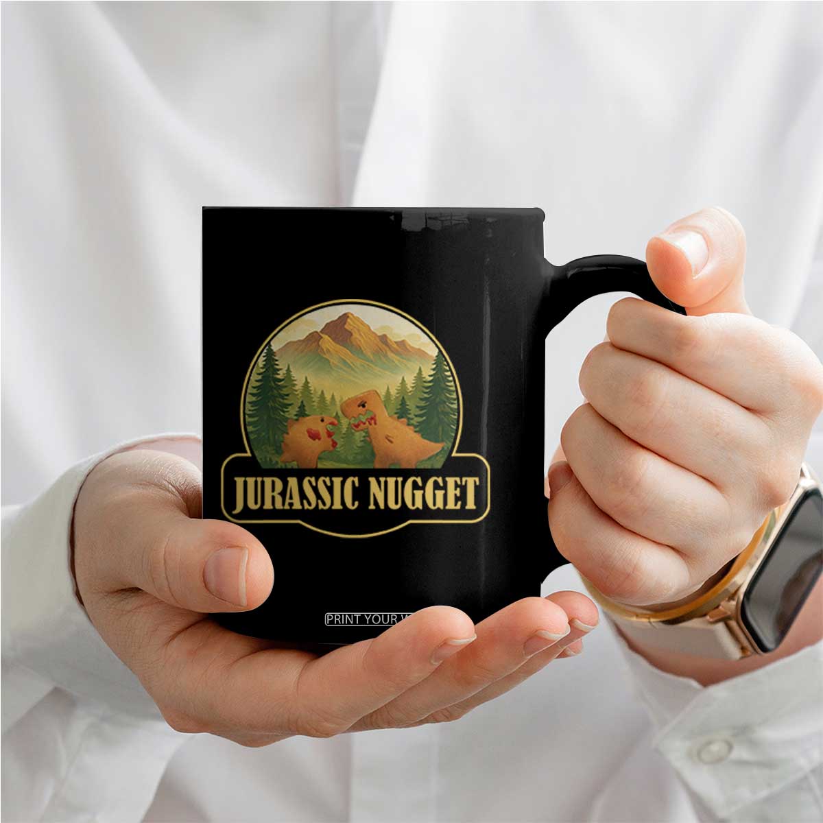 Jurassic Nugget World Dino Coffee Mug Nugget Lover Gift TS12 Print Your Wear
