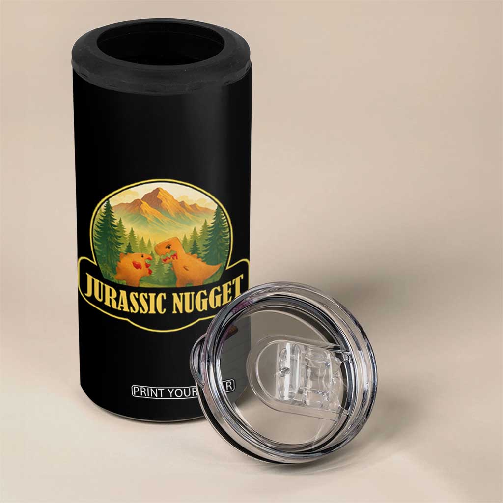 Jurassic Nugget World Dino 4 in 1 Can Cooler Tumbler Nugget Lover Gift TS12 Print Your Wear