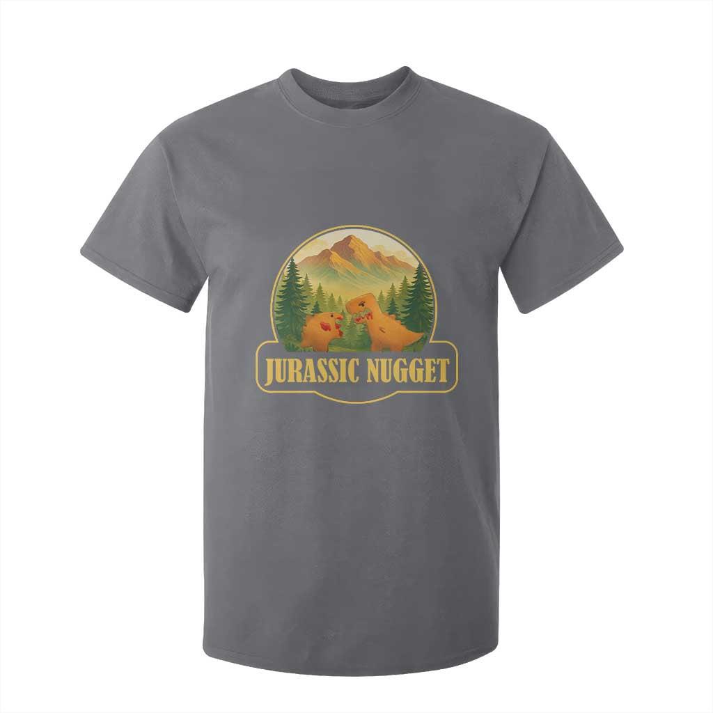 Jurassic Nugget World Dino T Shirt For Kid Nugget Lover Gift TS12 Charcoal Print Your Wear