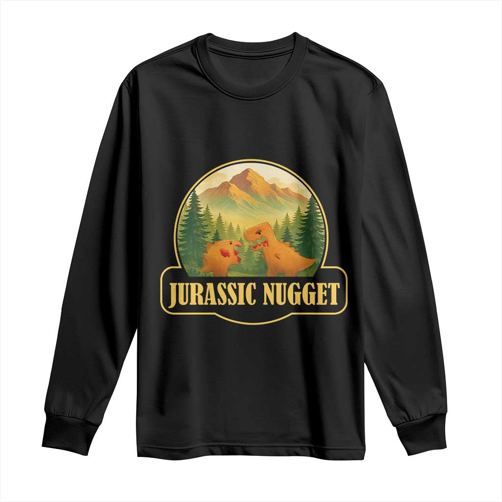 Jurassic Nugget World Dino Long Sleeve Shirt Nugget Lover Gift TS12 Black Print Your Wear